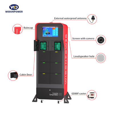 8/12/24 Cabin Battery Swapping Station Lithium-ion Battery Type Battery Exchange Cabinet for E-bike Scooter Motorcycle